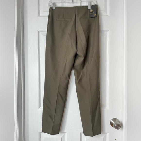 Babaton Markova dark olive mid rise ankle straight dress Pants size 4 - Picture 2 of 9